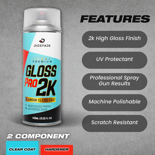 Gloss Pro 2K Glamour Clear Coat Aerosol - Didspade